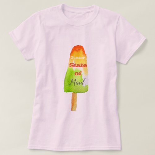 Summer quote popsicle lime sorbet cute food art T_Shirt