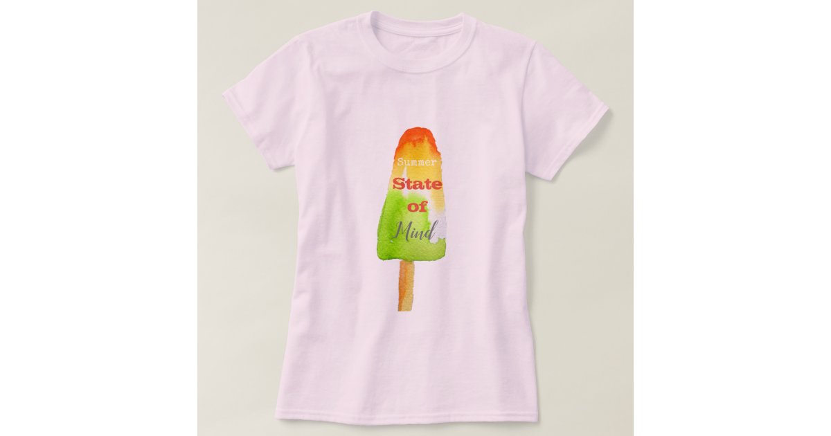 Summer quote popsicle lime sorbet cute food art TShirt Zazzle