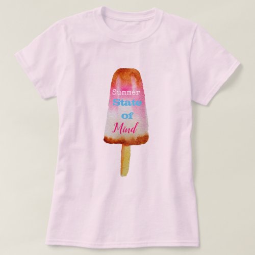 Summer quote popsicle sorbet cute food art T_Shirt