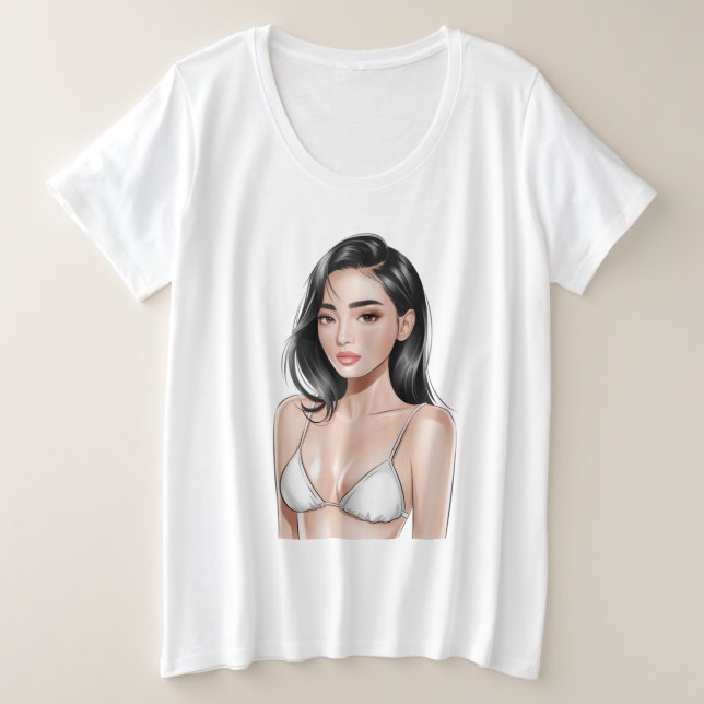 Summer Radiance Plus Size T-Shirt (Design Front)