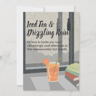 Summer Rain Home Invitation-Cozy Minimal Aesthetic Invitation