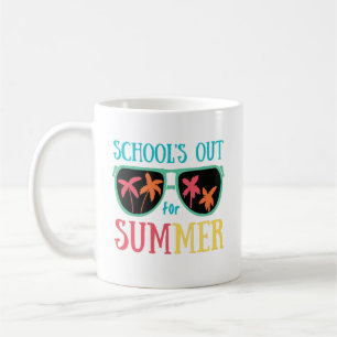 Summer Rainbow Last Day Of School Teacher Coffee Mug