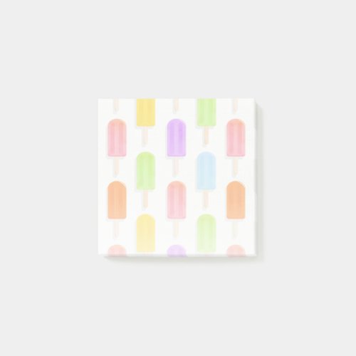 Summer Rainbow Popsicles Pattern Post_it Notes