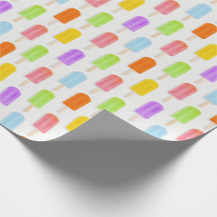 Summer Rainbow Popsicles Pattern Wrapping Paper