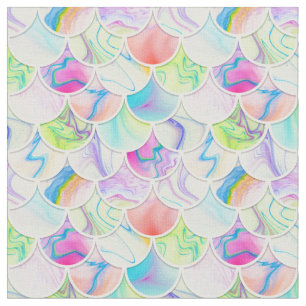 Summer rainbow scales fabric