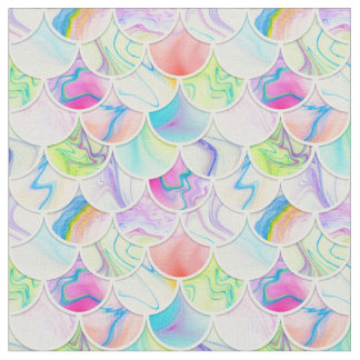 Summer rainbow scales fabric