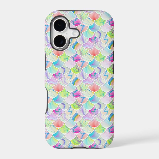 Summer rainbow scales iphone case (Back)