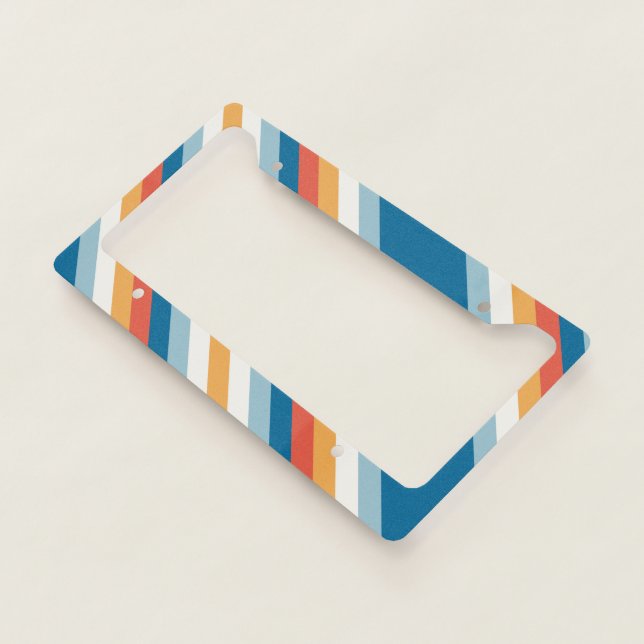 Summer Rainbow Stripe License Plate Frame (3/4)