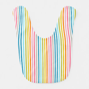 Summer Rainbow Stripes Baby Bib