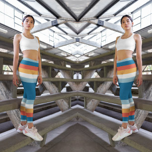 Summer Rainbow Stripes Leggings