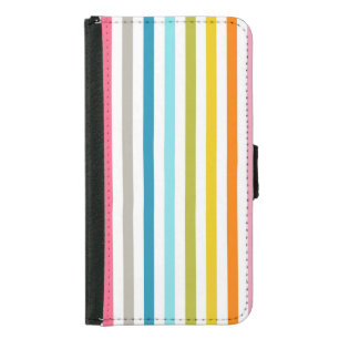 Summer Rainbow Stripes Samsung Galaxy S5 Wallet Case