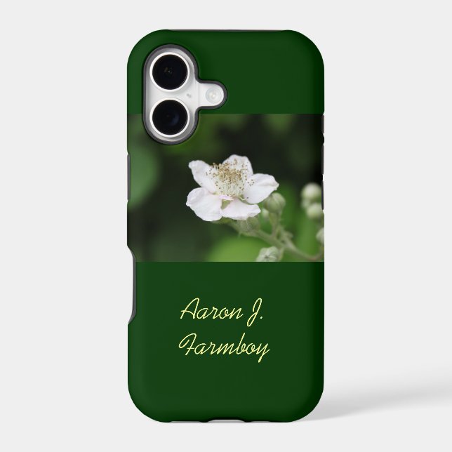 Summer raspberry flower green iPhone 5 case. Case (Back)