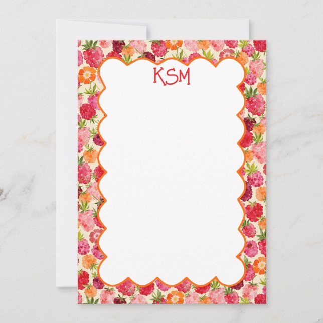 Summer Raspberry Watercolor Coquette Invitation (Front)