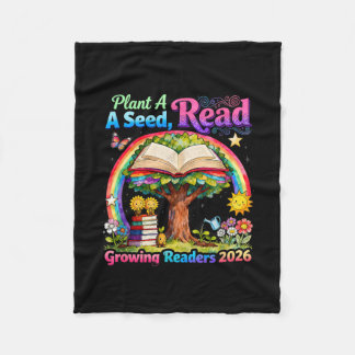 Summer Reading 2026 Plant A Seed Read Growing Fleece Blanket
