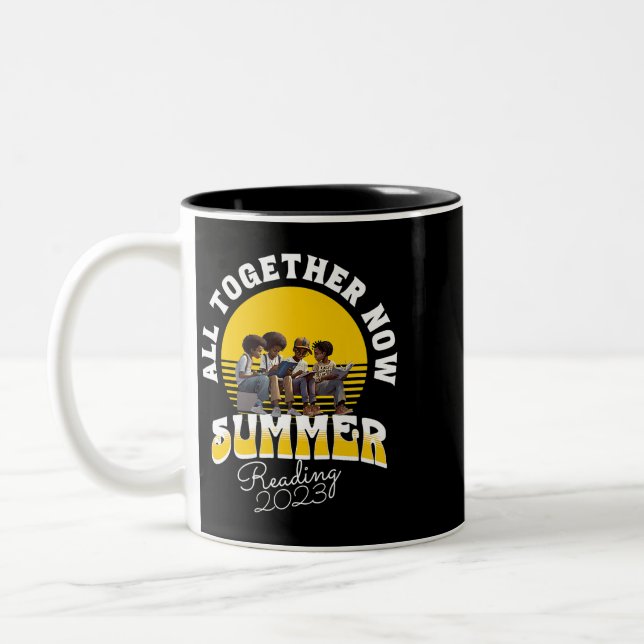 Summer Reading All Together Now Teachers Students  Two-Tone Coffee Mug (Left)