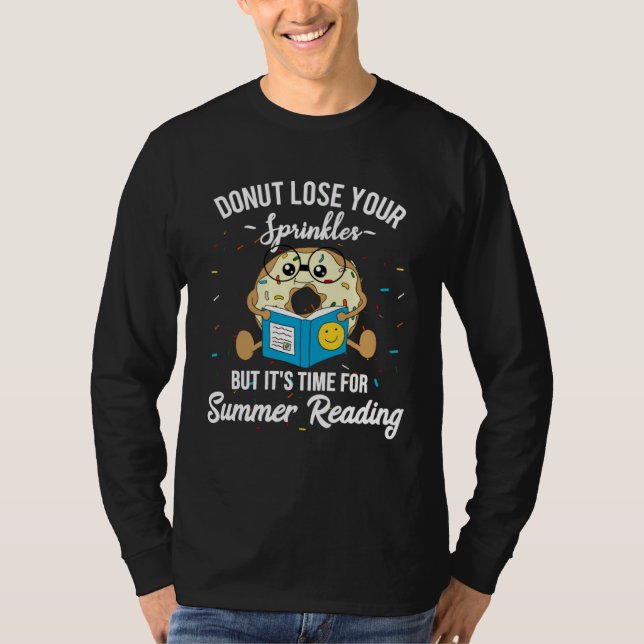 Summer Reading  Donut Library Prize Incentive Libr T-Shirt (Front)