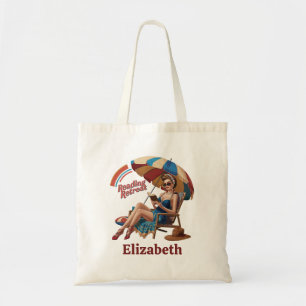 Summer Reading Retreat Book Lover Quote Tote Bag