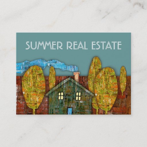 Customizable "Summer Real Estate" Business Card