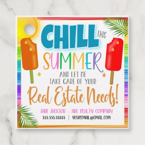 Summer Realtor Pop By Gift Tags