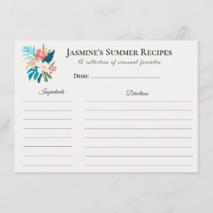 Summer Recipe Card   Citrus & Floral Kitchen