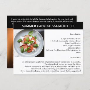 Summer Recipe Realtor or Real Estate  Postcard