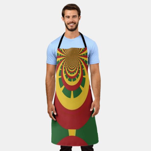 Summer  Red Golden Green One Love Colors Apron