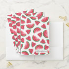 Summer Red Green Watermelon Watercolor Pattern