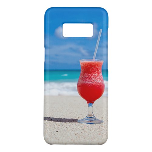 Summer Red Strawberry Margarita On Tropical Beach Case_Mate Samsung Galaxy S8 Case