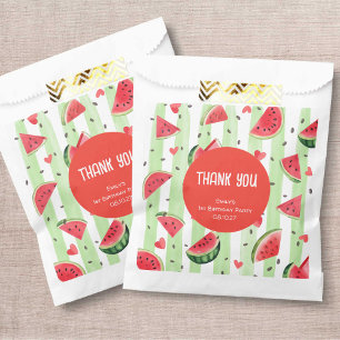 Summer Red Watermelon, Adorable Cute Girl Birthday Favor Bag