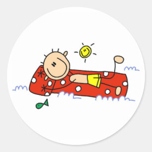 Summer Relaxation Classic Round Sticker