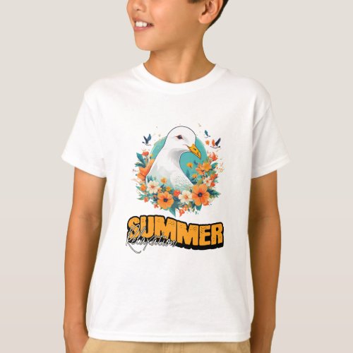 Summer Relaxation Seagull T_Shirt
