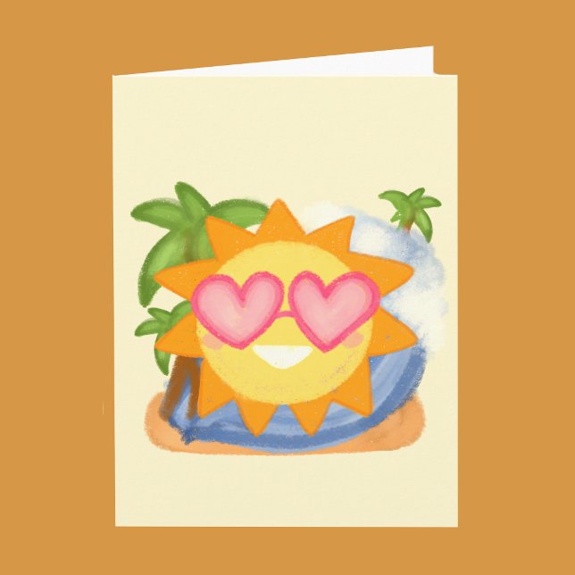 Summer Relaxing Vacation Sun Card (Creator Uploaded)