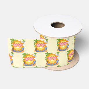Summer Relaxing Vacation Sun Satin Ribbon