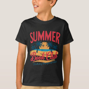 Summer Retro Book Club Funny Beach Vacation  T-Shirt