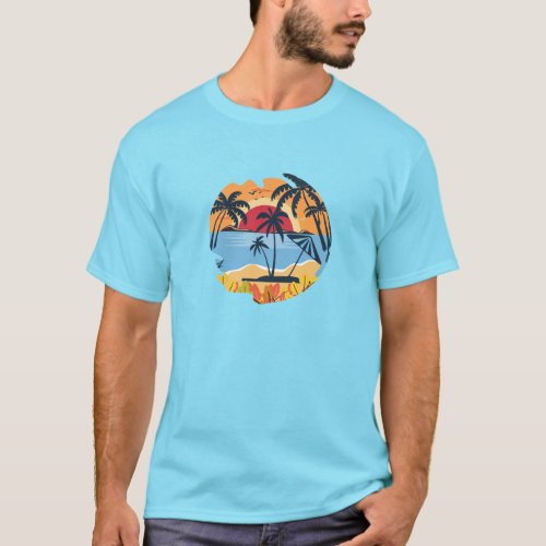 Summer Retro Design Style  T_Shirt