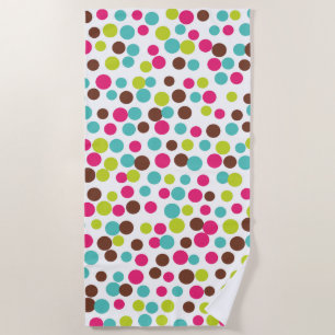 Summer Retro Dots Beach Pool Towel Vacation Gift