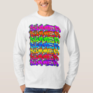 SUMMER-Retro Vintage Graffiti Colorful Summer T-Shirt