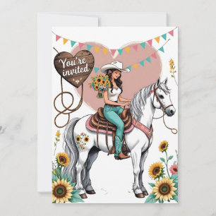 Summer Ride to Forever – Cowgirl Wedding Bliss" Invitation