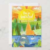 Summer River Adventure Teen Birthday Party Invitat Invitation (Front)