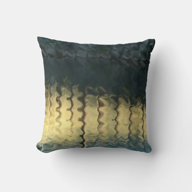 Summer River Reflection Throw Pillow (Front)