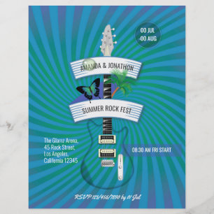 Summer Rock Festival Wedding Flyer