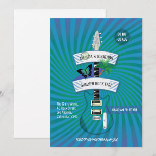 Summer Rock Festival Wedding Invitation