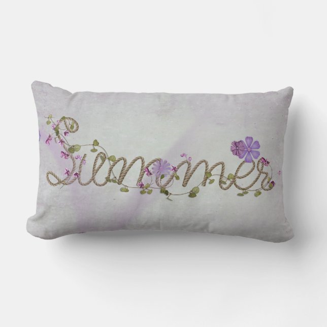 summer rope and flowers lumbar pillow (Front)