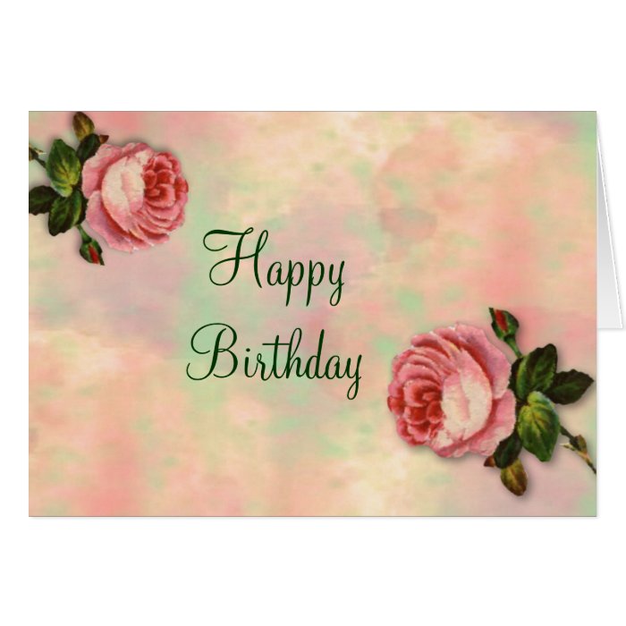 Summer Rose Birthday Card