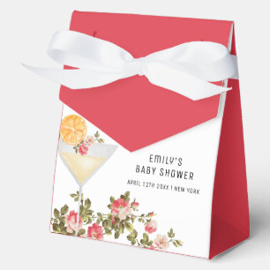 Summer Rose Brunch Bubbly Champagne Baby Shower  Favor Boxes