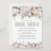 Summer Rose Garden Floral Bridal Shower Invitation (Front)