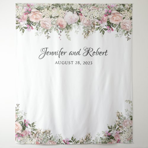 Summer Rose Garden Floral Photo Backdrop