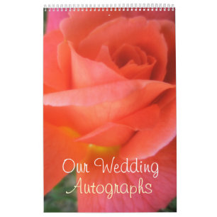 Summer Rose Wedding Calendar