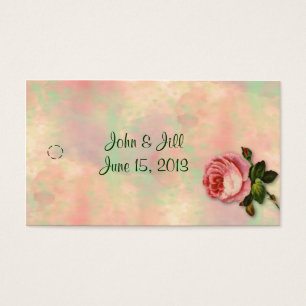 Summer Rose Wedding Favor Hang Tag