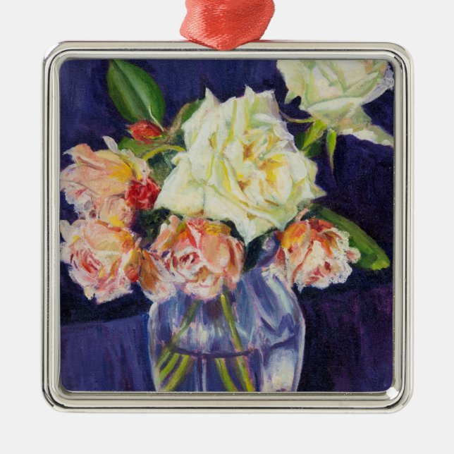 Summer Roses 2007 Metal Ornament (Front)